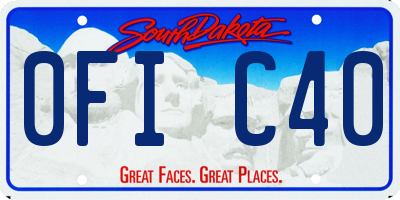 SD license plate 0FIC40
