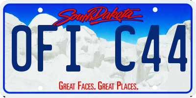 SD license plate 0FIC44