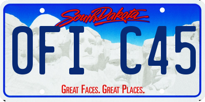 SD license plate 0FIC45