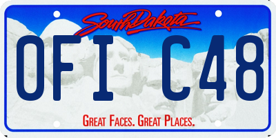 SD license plate 0FIC48
