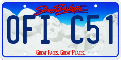 SD license plate 0FIC51