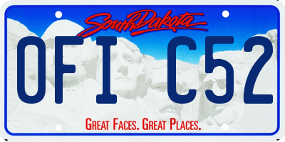 SD license plate 0FIC52