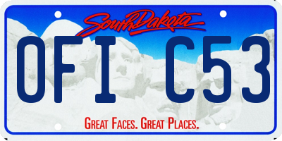 SD license plate 0FIC53