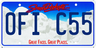 SD license plate 0FIC55