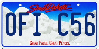 SD license plate 0FIC56