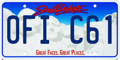 SD license plate 0FIC61