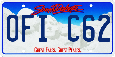 SD license plate 0FIC62
