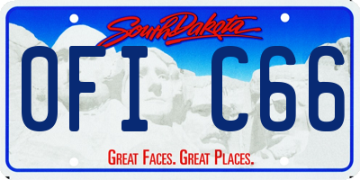 SD license plate 0FIC66