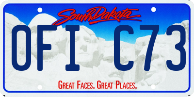 SD license plate 0FIC73