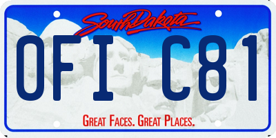 SD license plate 0FIC81