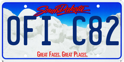 SD license plate 0FIC82
