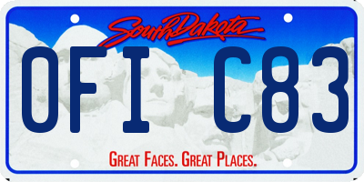 SD license plate 0FIC83