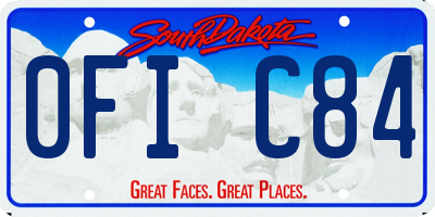 SD license plate 0FIC84