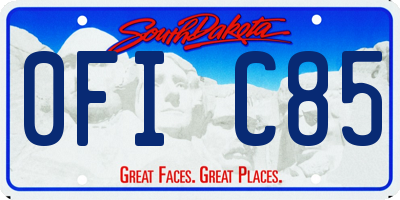 SD license plate 0FIC85