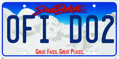 SD license plate 0FID02