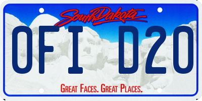 SD license plate 0FID20