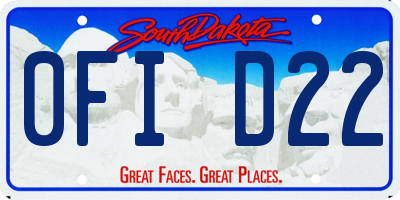 SD license plate 0FID22