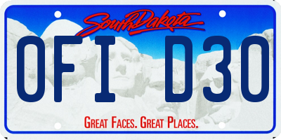 SD license plate 0FID30