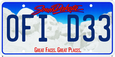 SD license plate 0FID33