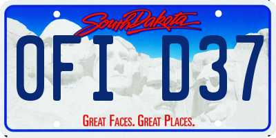 SD license plate 0FID37