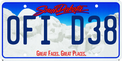 SD license plate 0FID38