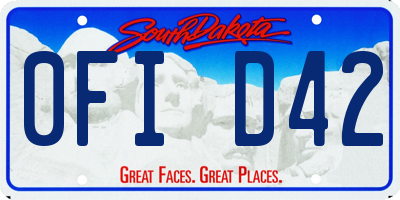 SD license plate 0FID42