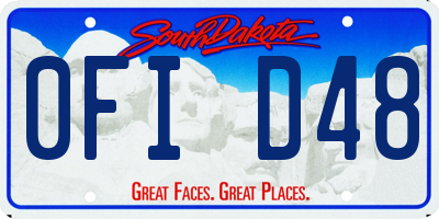 SD license plate 0FID48