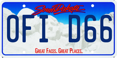 SD license plate 0FID66