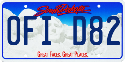 SD license plate 0FID82
