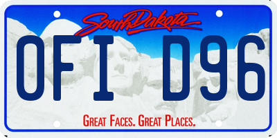 SD license plate 0FID96