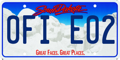 SD license plate 0FIE02