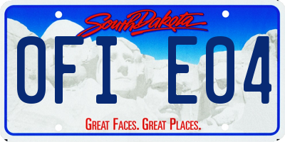 SD license plate 0FIE04