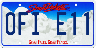 SD license plate 0FIE11