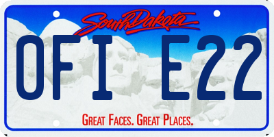 SD license plate 0FIE22