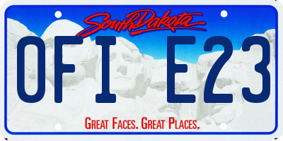 SD license plate 0FIE23