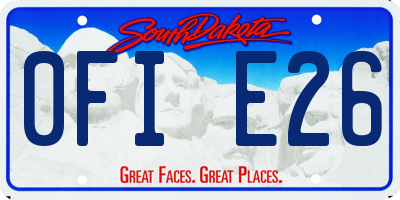SD license plate 0FIE26
