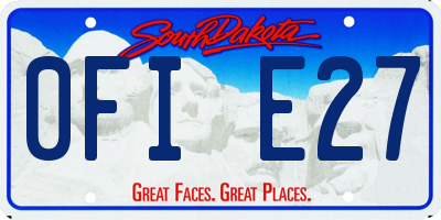 SD license plate 0FIE27