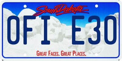 SD license plate 0FIE30