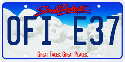 SD license plate 0FIE37