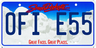 SD license plate 0FIE55
