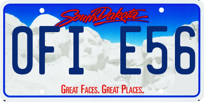 SD license plate 0FIE56
