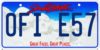 SD license plate 0FIE57