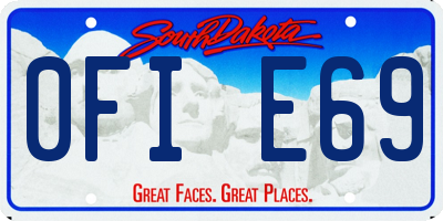 SD license plate 0FIE69