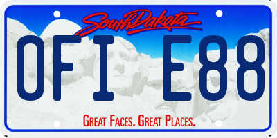 SD license plate 0FIE88
