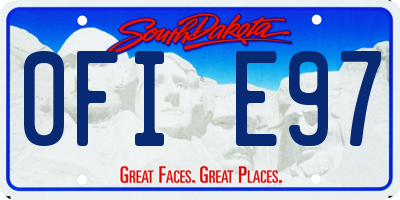 SD license plate 0FIE97