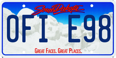 SD license plate 0FIE98