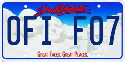 SD license plate 0FIF07