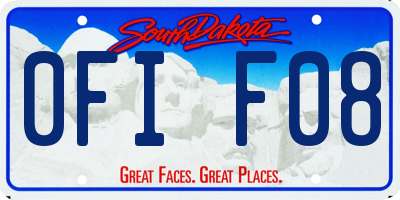 SD license plate 0FIF08