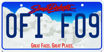 SD license plate 0FIF09