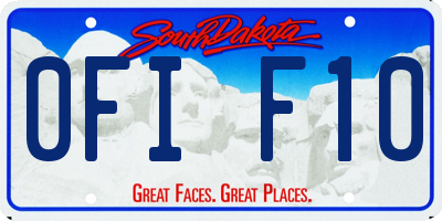 SD license plate 0FIF10